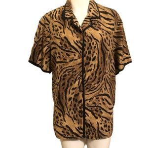 5/$20 Vintage City Silk 100% Silk animal print